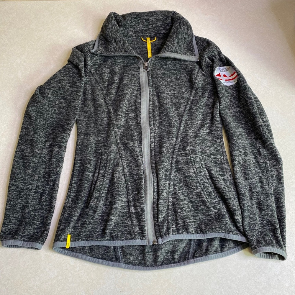Lole Full Zip‎ Fleece Jacket Womens XS Charcoal Gray Heather Excellent Sporty